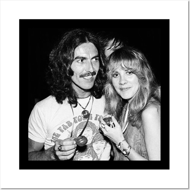 George Harrison and Stevie Nicks, 1978. Wall Art by Hand of Lord